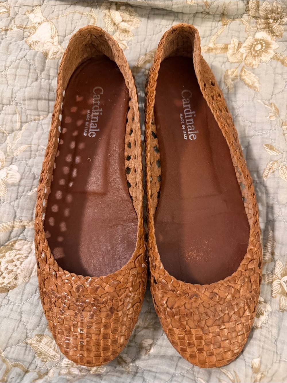 Cardinale Leather Ballet Flats in Tan